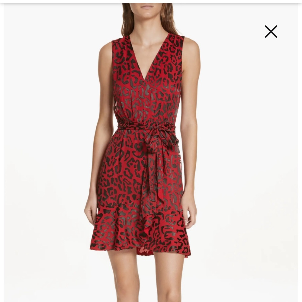 Alice & Olivia Red Leopard Print “Brooks” Dress - image 1